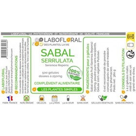 Sabal serrulata Labofloral 500 gélules dosées à 250 mg - Complément alimentaire - Prostate - Fabriqué en france