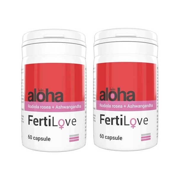 Aloha FertiLove Donna - Supplément pour la Fertilité Féminine Femme Ovulation Conception Grossesse Complément Alimentaire 120