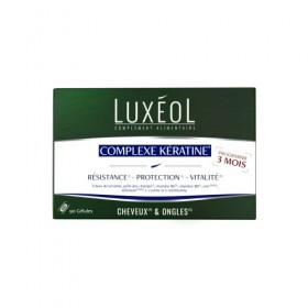Luxéol - Complexe Kératine - Complément alimentaire - 90 gélules - 41g Beige/jaune & Pousse Croissance & Fortification - Comp