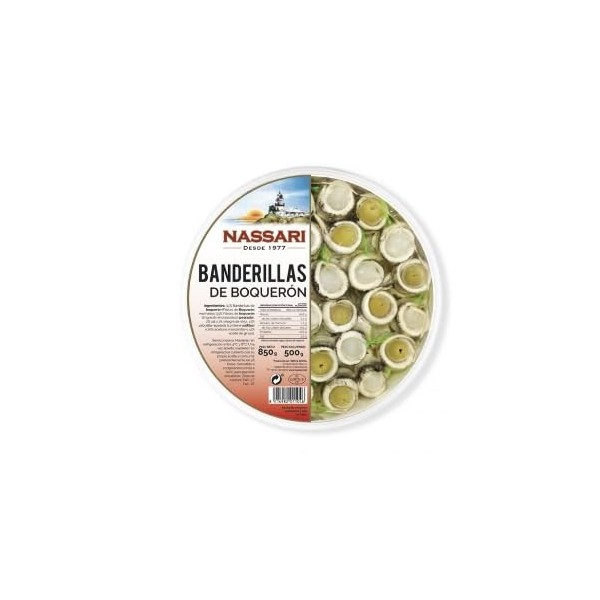 Banderilla Nassari Boqueron 500g 28u