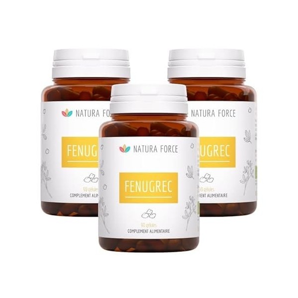 Fenugrec Certifié Bio en Gélules Végétales - Poudre avec + de 40% de Saponines - Sans Gluten & Sans Lactose - Analysé et Cond