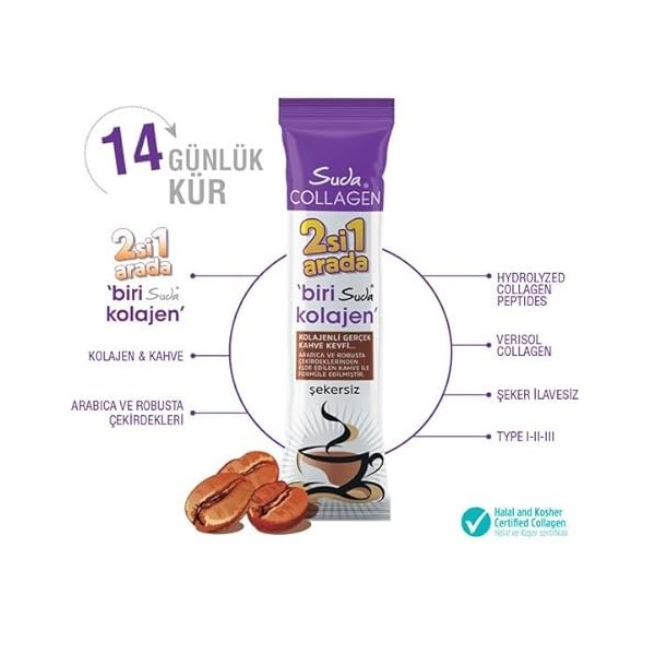 Suda Collagen 2-in-1 Coffee & Collagen 5.5 Gr 14 Sachets
