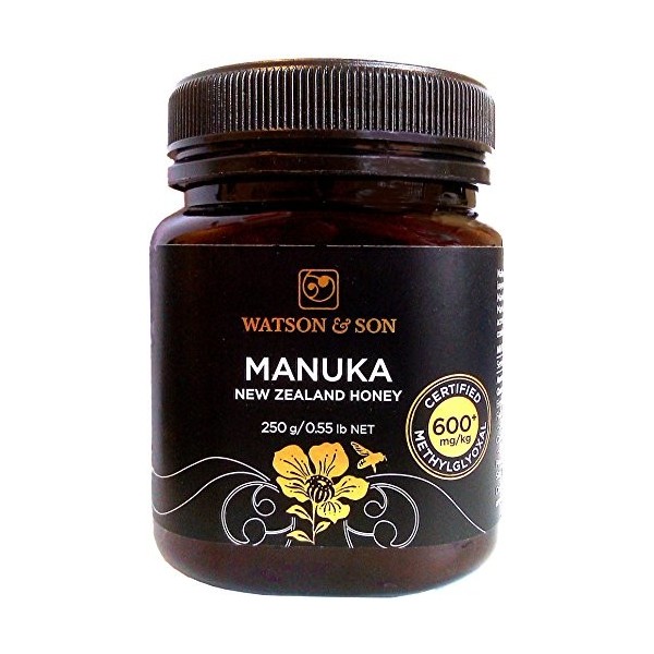 Miel Manuka MG600-250g: No1 pour la santé des Seniors Enfants Tous. Boosteur du système immunitaire. Validé scientifiquement.