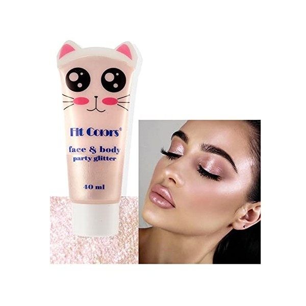 Glow Bronzer Paillettes | Illuminating Highlighters Maquillage | Fond de Teint Liquide Smooth Shimmer Glow pour Le Visage et 