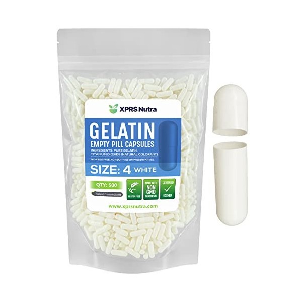 Capsules Express Capsules de gélatine vides Blanc Taille 4