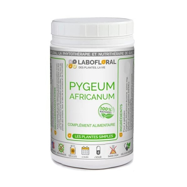 Pygeum Africanum Labofloral 1000 gélules dosées à 250 mg - Complément alimentaire - Prostate - Fabriqué en france