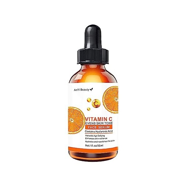 Essence Vitamine C pour la peau,Essence éclaircissante à la vitamine C pour le visage | 1 Fl Oz Acihyaluronique hydratant pou