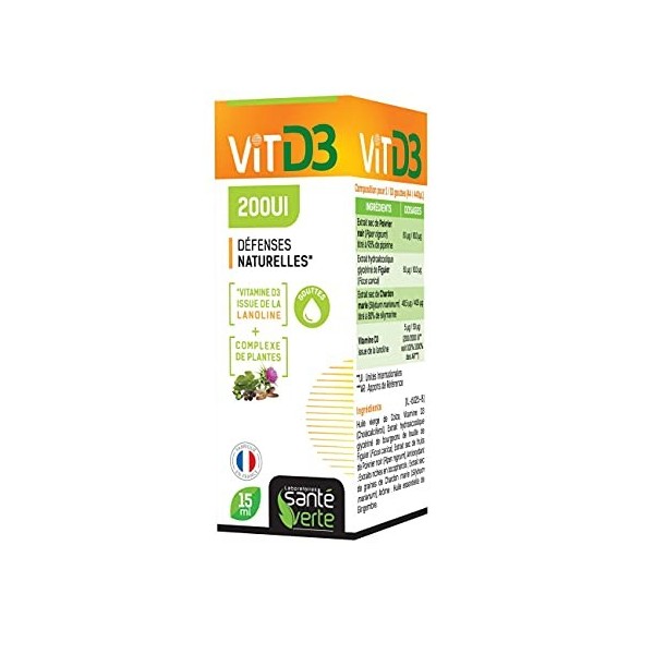 Santé Verte Vitamine D3 200UI 15 ml