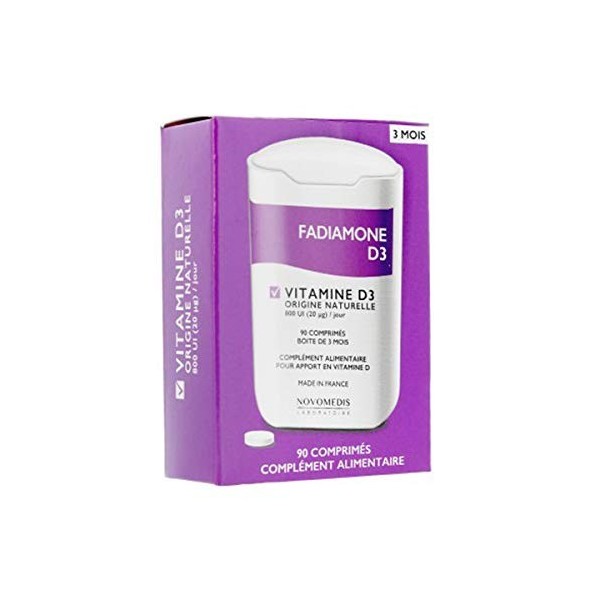 Laboratoire Novomedis Fadiamone D3 Vitamine D3 90 Comprimés