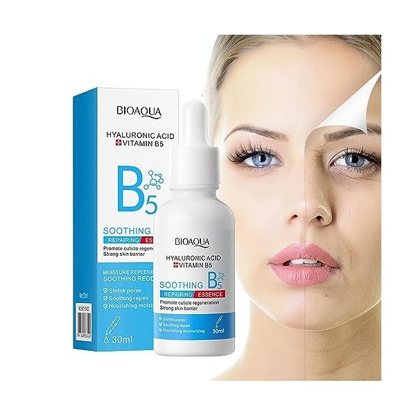 Gouttes vitamine B5 | Essence Hydratante Réparatrice Hyaluronique - Soin visage hydratant et nourrissant, hydratant visage po