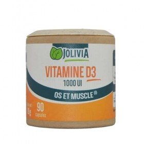 Vitamine D3 1000 UI - 90 capsules | Format Capsule | Complément Alimentaire | Fabriqué en France