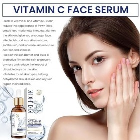 Huile pour le visage à la vitamine C | Huile visage hydratante et éclaircissante | taches noires 30 ml pour les soins la peau