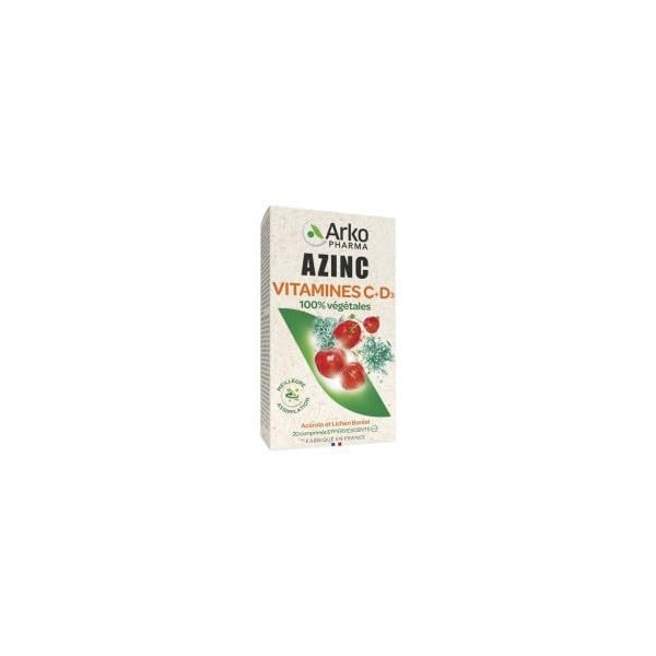 Arkopharma Azinc Vitamines C + D3 20 Comprimés Effervescents