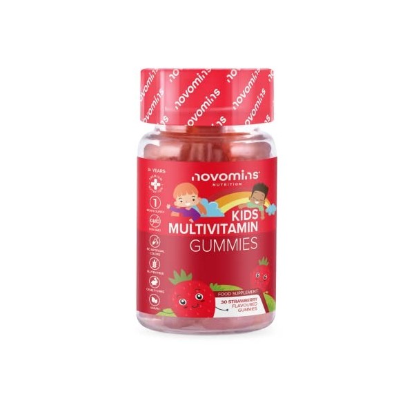 Vitamines Enfants - Gummies Vitamines Enfants pour 1 Mois - Multivitamines Enfants à Croquer - Végétalien - Sans Gluten - 13 