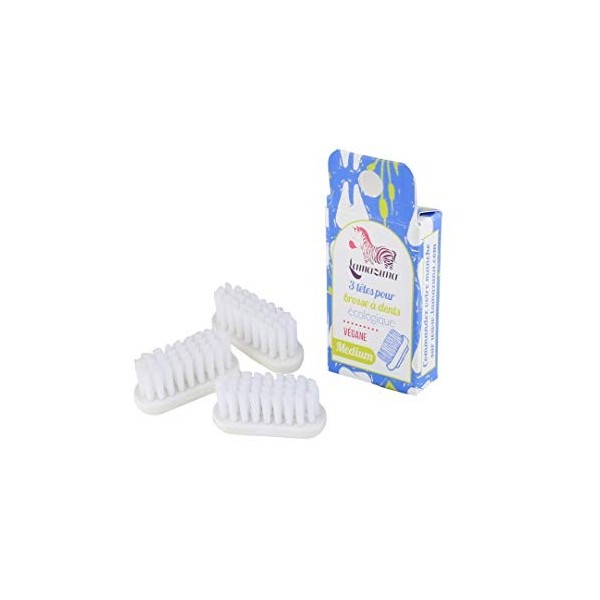 Recharge De 3 Tetes Brosses A Dents Medium Lamazuna