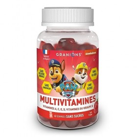 Gummies multivitamines GRANIONS PAT PATROUILLE | Complement alimentaire | Immunité, fatigue | Vitamines A, C, D et groupe B |