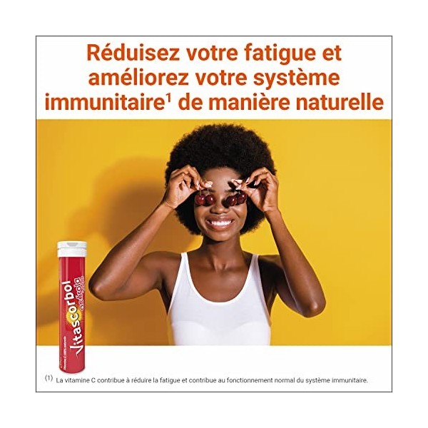 VITASCORBOL - Complément alimentaire à base de vitamine C - Acérola - 100% Naturelle - Fatigue et système immunitaire - Progr