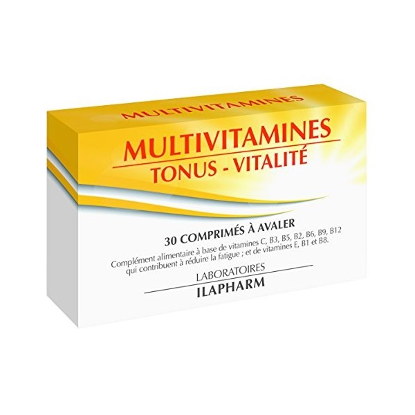 Laboratoires Ilapharm - MULTIVITAMINES - Tonus et vitalité - Boîte de 30 comprimés