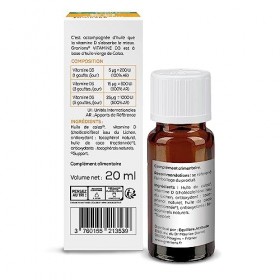 GRANIONS Vitamine D3 Végétale - Compte-Gouttes 20 ml - Dosage Facile - 100% Origine Naturelle - Vegan - Immunite & Capital Os