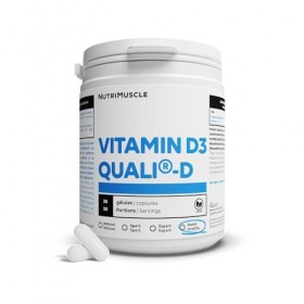 Nutrimuscle - Vitamine D Quali®D - 30 gélules - 2000 UI/50 mcg par dose - Complément alimentaire liposoluble - Maintien de l