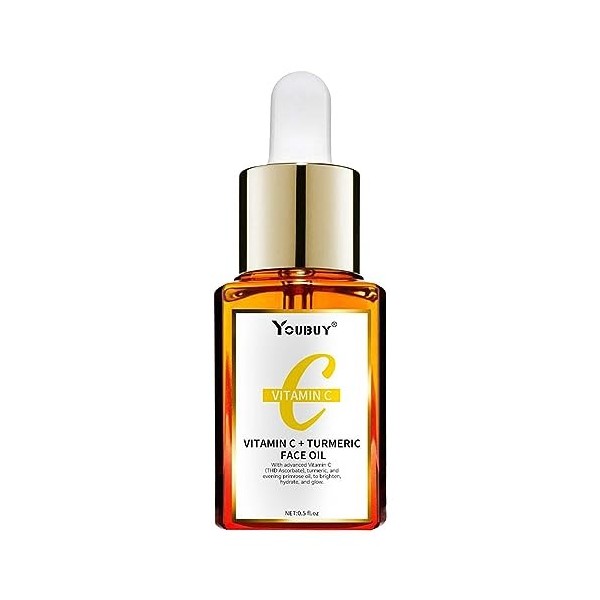 Visage Vitamine C - Sérums de curcuma | Essence hydratante, 0,5 Fl. Oz Skin Care Essence pour éclaircir et hydrater la peau B