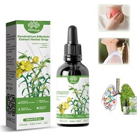 Clearbreath Dendrobium & Mullein Extract- Powerful Lung Support & Cleanse & Respiratory, Herbal Body Care Essence, Dendrobium