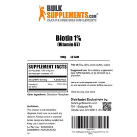BULKSUPPLEMENTS.COM Vitamin B7 Biotin - 100g