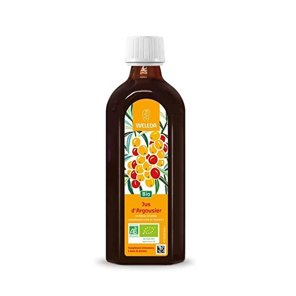 WELEDA - Jus dArgousier - Complément Alimentaire Riche en Vitamine C - Fortifie lOrganisme - Flacon 250 ml