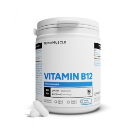 Vitamine B12 | Forme brevetée : Méthylcobalamine • Protection du système cardiovasculaire et nerveux • Vegan | Nutrimuscle | 
