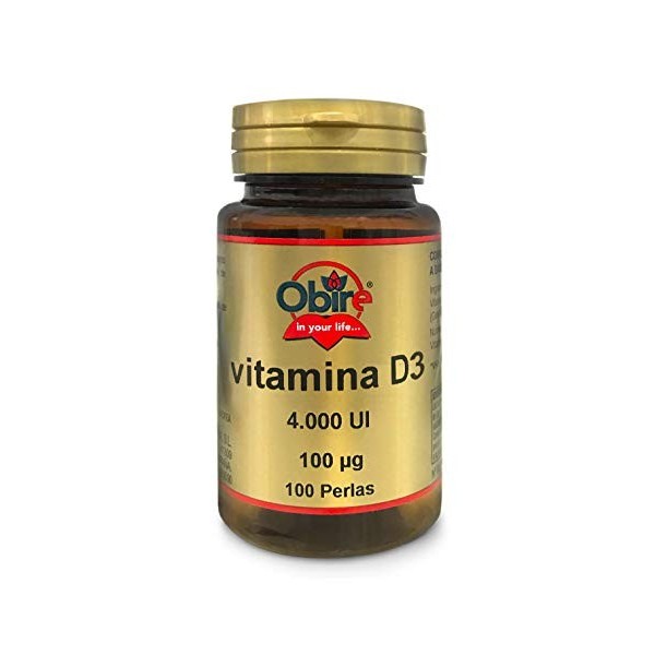 Obire Vitamine D3 4000ui 100perl, Noir, Standard