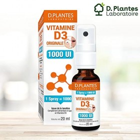 D.PLANTES - Vitamine D3 1000 UI - Complément Alimentaire en Spray - Immunité, Ossature Normale - Boost en Vit. D - Issue de l