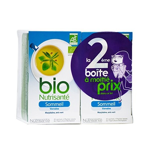 Nutrisanté Infusion Bio Sommeil Lot de 2 x 20 sachets