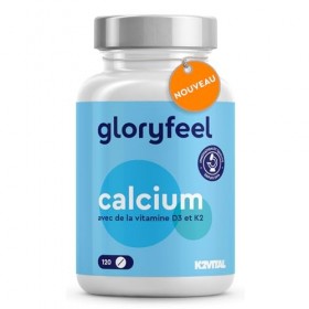 Calcium 800 mg avec Vitamine D3 25µg et K2 100µg , Ingrédient Premium 99,7+% All-Trans K2VITAL® de Kappa, Soutient les Den