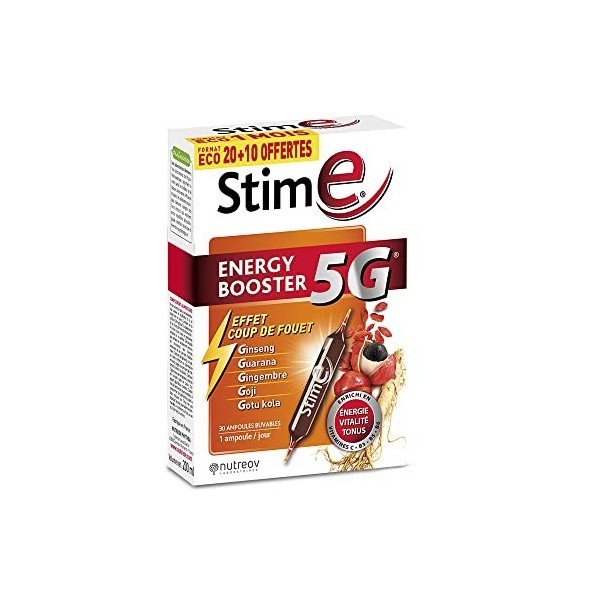 Nutreov Stim E Energy Booster 5G 20 Ampoules + 10 Offertes