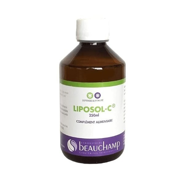 Laboratoire Beauchamp - Complément alimentaire LIPOSOL - 250 ml - Vitamine C liposomale - Tonus et Défenses immunitaires - Dé