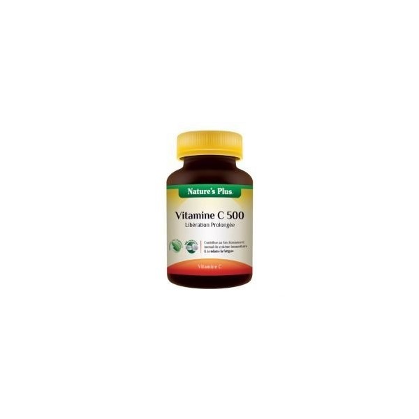 Nature s plus - Vitamine c 500 action prolongée - 60 comprimés sécables à croquer - Tonus et défense