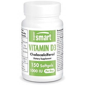 Vitamine D3 - Boost Immunitaire - Aide à Maintenir une Bonne Santé des Os, des Muscles et des Dents - Haute Absorption - Sans