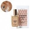 Bronzer Highlighter Liquid 45ml, Gold Body Shimmer Oil, Ultra Smooth Body Highlight, Facile À Appliquer Et À Nettoyer, Illumi