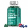 Gummies Biotine 5000 mcg - 120 Gummies Végétariens 2 Mois - Gummies Cheveux Ongles et Peau - Enrichis en Vitamines A, C, D3