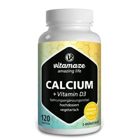 Calcium Vitamine D3 Haute Dose - Complexe Optimal pour la Santé des Os et des Muscles - 600mg de Carbonate de Calcium + 400 U