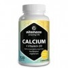 Calcium Vitamine D3 Haute Dose - Complexe Optimal pour la Santé des Os et des Muscles - 600mg de Carbonate de Calcium + 400 U