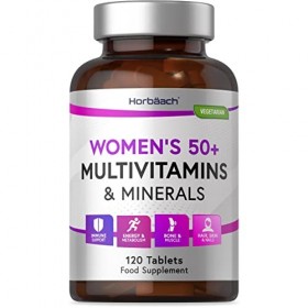 Multivitamines Femme 50 Ans | 27 multivitamines, minéraux et plantes essentiels | avec vitamine C pour la formation normale d