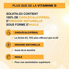 Vitamine D3 Liquide Haute Absorption - Cure 160 jours à 2000 UI - 50 mL Cholécalciférol et Huile de Coco avec Pipette - Enfan