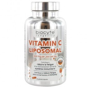 BIOCYTE Vitamine C Liposomal - Complément Alimentaire Fonctionnement Système Immunitaire - Vitamine C Micro-encapsulée - 90 G