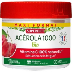 SUPERDIET - MAXI POT ACEROLA 1000 BIO - 60 comprimés à croquer