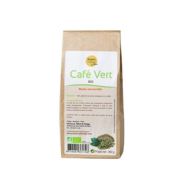 Café vert bio en poudre – 250 g