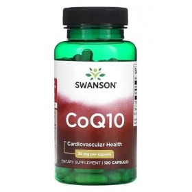 Swanson CoQ10 Coenzyme Q10 30mg - 120 Capsules | Supplément Haute Absorption pour la Santé Cardiaque et Énergétique