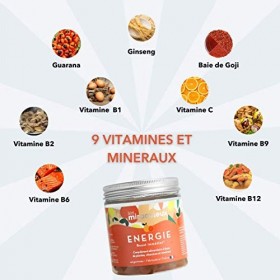 mium LAB - Complément Alimentaire Energie - Gummies Coup de Boost - Réduit la Fatigue - Cure 21 Jours - 100% Français - Guara