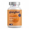 Gloryfeel Vitamine C + Zinc, 365 Capsules, Vitamin C Pur, Soutient le Système Immunitaire, Combat la Fatigue et Contribue à L