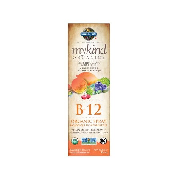 Garden Of Life mykind Organics - B-12 Organic Spray - Raspberry 58 mL